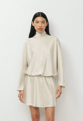 Purview Satin Dress - MATTE PEARL