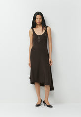 Lane Silk Dress - CC N BROWN/CC NB BROWN
