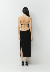 Smooth Matter™ Silhouette Halter Dress - BLACK