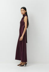 Verve Satin Dress - GALA PLUM