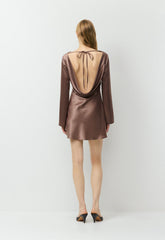 Choreo Satin Dress - DUSTY MAUVE