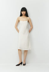 Fresca Satin Cami Dress - LIGHT BIRCH