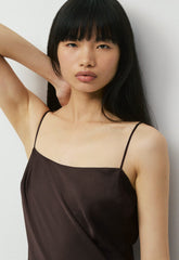 Fresca Satin Cami Dress - RICH MOCHA BROWN