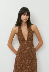 Orchardine Halter Dress - CHCLTR BWN/PNK