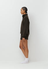 Cozy Sweatfleece Perfect Hi-Rise Mini Short - CACAO NIB BROWN
