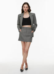 Sculpt Knit Squareneck Cropped Tank - BLACK