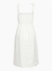 Golden Hour Linen Dress - WHITE