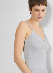 HomeStretch™ Rib Minded Cami Tank - HEATHER CHROME