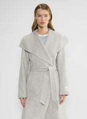 The Portfolio Double-Faced Coat - Luxe (Re)Wool - HEATHER LIGHT GREY