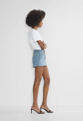 Denim Forum The ‘90s Vintage Micro Denim Skirt - 7 YRS BLEU TABOO