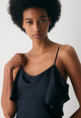 Cannelle Satin Dress - DARK NIGHT NAVY