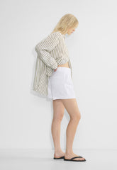 The Effortless Short™ Mid-Thigh - CruiseLinen™ - WHITE