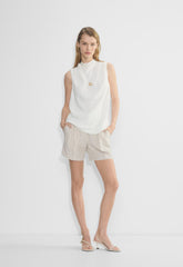 The Effortless Short™ Mid-Thigh - CruiseLinen™ - NATURAL ECRU