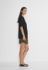 The Effortless Short™ Mid-Thigh - CruiseLinen™ - DARK OLIVE