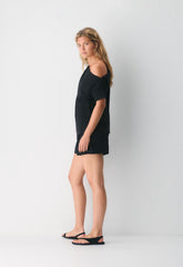 The Effortless Short™ Curve-Fit Mid-Thigh - Crepette™ - BLACK