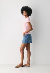 HomeStretch™ Rib Tune T-Shirt - MILKSHAKE PINK