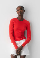 HomeStretch™ Rib Solo Longsleeve - CHERRYBOMB RED