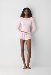 HomeStretch™ Rib Airwave Longsleeve - VILLA PINK