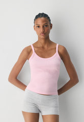 HomeStretch™ Rib Spectrum Cami Tank - MILKSHAKE PINK