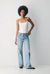 HomeStretch™ Smooth Deejay Halter Top - WHITE