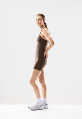 LIFE Essential Cami Halter Top - RICH MOCHA BROWN