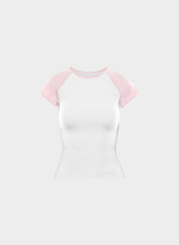 LIFE Plyo T-Shirt - BRIGHT WHT/ VILLA PINK