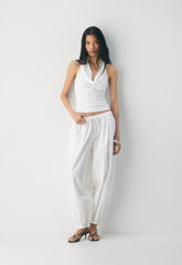 Smooth Matter™ Tableau Halter Top - WHITE