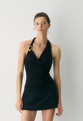 Smooth Matter™ Decanter Halter Top - BLACK/GOLD