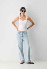 Homestretch™ Rib Spectrum Hip Cami Tank - WHITE