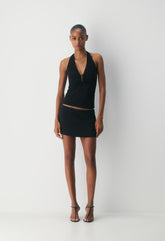 Smooth Matter™ Hatchway Halter Top - BLACK