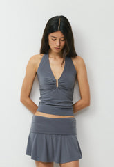 Smooth Matter™ Hatchway Halter Top - VINTAGE NAVY