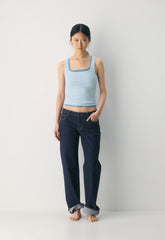 HomeStretch™ Rib Frequency Tank - NO-STRESS BEACH BLUE