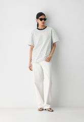 InterLock Cotton Pegasus T-Shirt - LT BIRCH/ ADMIRAL