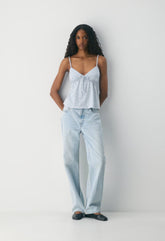 CottonWhisk™ Loulou Camisole - RIPPLE BLUE/ WHITE