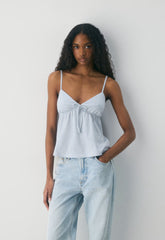 CottonWhisk™ Loulou Camisole - RIPPLE BLUE/ WHITE