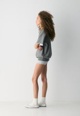Terry Sweatfleece Perfect Raglan T-Shirt - HEATHER DARK GREY