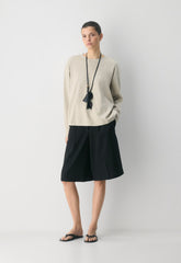 InterLock Cotton Steps Longsleeve - HEATHER ECRU