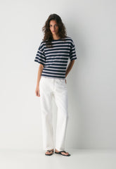 InterLock Cotton Barclay T-Shirt - DRK NGT NVY/VLL PNK