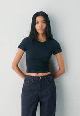 HomeStretch™ Rib Tune Waist T-Shirt - ADMIRAL