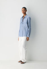 Utility Shirt - MTCHL STRP FR BLU/WT