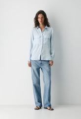 Utility Linen Shirt - MIDDAY BLUE