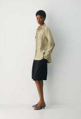 Utility Linen Shirt - MARTINI OLIVE