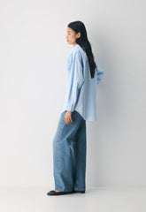 Reminisce Relaxed Poplin Shirt - MTCHLL STRP CF B/B WH