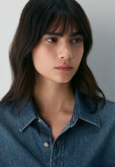 Denim Forum The '80s Comfy Denim Shirt - BE ABOUT DARK BLEU