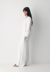 Tybee Linen Blouse - WHITE