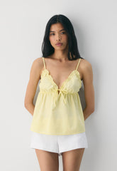 Caviar Poplin Camisole - LEMONADE