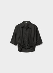 Portofino Linen Shirt - BLACK