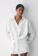 Portofino Linen Shirt - WHITE