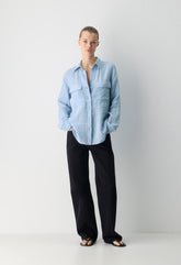 Utility Linen Shirt - MITCHELL ST CNFWR B/W