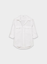 Utility Linen Shirt - MTCHLL STRP WT/NTRL EC